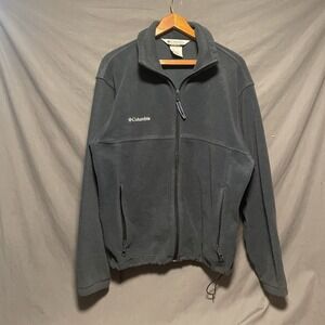 Columbia Sportswear Full Zip Fleece Jacket Navy Blue Size M Medium Outdoor
